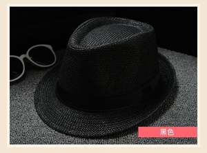 Sombreros Fedora de Paja Baratos Listos para Enviar, Promocionales EATH27, Sombreros <span class=keywords><strong>Borsalino</strong></span> al por Mayor, <span class=keywords><strong>Sombrero</strong></span> <span class=keywords><strong>Trilby</strong></span> Jazz - Product Image 3
