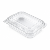 Barquette d'emballage rectangulaire personnalisée en PET transparent écologique pour fruits et légumes, boîte en plastique de qualité alimentaire