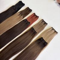 Extensions de cheveux humains bruts 100% naturels, tissées à la machine, lisses, cuticules alignées, cheveux chinois, vente en gros directe usine