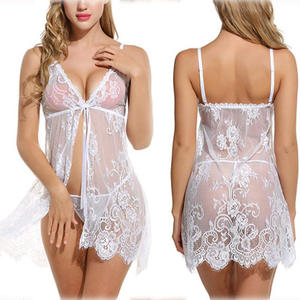 新到货女式内衣敞口女式内衣女婴花边睡袍，工厂生产 - Product Image 5