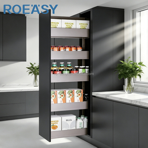 Organisateur de garde-manger coulissant à montage latéral pour armoire haute, 4, 5 ou 6 niveaux, unité de rangement connectée pour armoire haute - Product Image 3