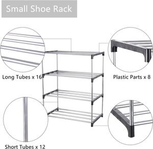 Wholesale 6/7/8-Layer Stainless Steel Detachable Modern <b>Shoe</b> Rack 5 Pipes Per Layer Rust-proof Storage for <b>Shoes</b> Bags Entryway - Product Image 4