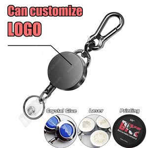 XXH-M036 Porte-clés rétractable robuste en métal, étanche, type <span class=keywords><strong>yoyo</strong></span>, avec clip ceinture et porte-badge à dégagement rapide en alliage - Product Image 2