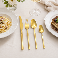 Ensemble de fourchettes à dessert fines et minimalistes en acier inoxydable poli miroir de qualité 410 pour hôtels, restaurants, mariages, traiteurs (vente en gros)