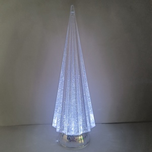 2025 Christmas <b>LED</b> <b>Lighted</b> Acrylic Glitter Christmas <b>Tree</b> for Tabletop Decor - Product Image 2