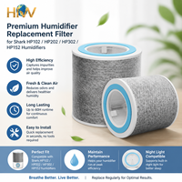 Humidificateur HNW en plastique 6 litres, fonctionnement silencieux, veilleuse, compatible avec Shark HP102 HP202 HP302 HP152, personnalisable pour la maison