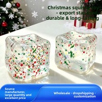 Jouet anti-stress personnalisé en caoutchouc souple en forme de glaçon de Noël, à rebond lent, style bonbon malté avec paillettes, transfrontalier