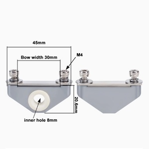 Guía de hilo para máquina de 500 hilos, ojal de cerámica de circonia con orificio interior de 8 mm y ancho de lazo de 30 mm, mecanizado CNC, pulido a espejo - Product Image 4