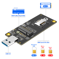 Adaptateur NGFF Key-B M.2 vers USB 3.0 avec emplacement pour carte SIM pour modules 3G/4G/LTE, compatible ordinateur portable/ordinateur de bureau, matériau PCB en stock