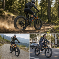 Vélo de montagne électrique 26 pouces avec pneus larges, double moteur 48V/60V/72V, vélo électrique haute puissance avec batterie personnalisée