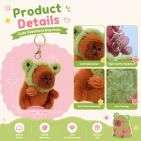Porte-clés en peluche Capitoram, figurine Capybara, pendentif de sac à dos, figurine mignonne en forme de fraise, cadeau créatif premium