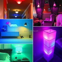 Ampoule musicale LED sans fil, E27, RGB, 24 touches, avec télécommande, variable, intelligente, musique, Audio, haut-parleur, pour la maison, lumière de chambre à coucher