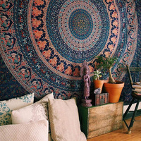 Tapiz de mandala indio para colgar en la pared, 95x73CM