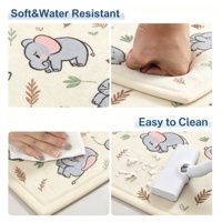 Tapis de jeu pour enfants éducatif, léger, écologique, antidérapant, en velours corail, certifié CPC, hydrofuge