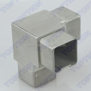ข้อต่อท่อสี่เหลี่ยมสแตนเลสสำหรับราวจับ - Product Image 4