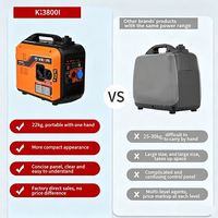 KN1200I Tragbarer 3KW 5KW Kleiner Benzin/LPG Dual-Fuel Generator mit Variabler Frequenz 230V für Haushalt und Outdoor, Mini Leiser Generator