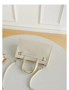 Bolso de Hombro de Cuero Togo Genuino para Mujer, Estilo Clásico Estructurado con Logotipo Personalizado - Product Image 2