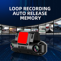 Lente dual WiFi Car Dash Cam Recorder Full HD 1080P Black Box DVR Gran angular Cámara frontal Video MP4 Formato Black Small Dash Cam