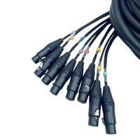 Câble de microphone tressé multi-cœurs 8 canaux avec connecteurs XLR pour console de mixage home cinéma et câbles de signal d'amplificateur
