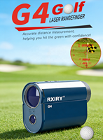 Télémètre laser de golf Rxiry G4 avec portée de 1000 m, grossissement 6x, compensation de pente, télémètre laser rechargeable pour le golf et les activités de plein air