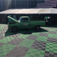 Dalles de sol de garage emboîtables robustes de 18 mm, tapis de sol modulaires antidérapants en plastique pour atelier automobile