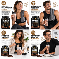 Poudre de protéines à marque privée, libération lente, récupération musculaire de nuit, certifiée GMP, sans OGM, sans gluten, OEM