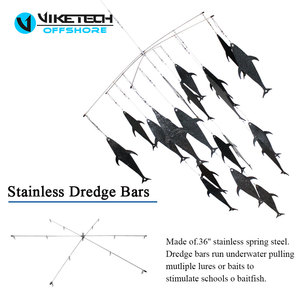 Kit de dragage à ailettes 36 pouces en acier inoxydable, ensemble de dragage à ailettes, leurres de dragage, matériel de pêche au thon, au requin et au marlin, appât <span class=keywords><strong>pour</strong></span> la pêche au gros gibier - Product Image 5