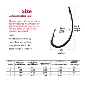 Hameçon à dos courbé en acier au carbone à longue tige pour la pêche à la carpe européenne, avec tube intégré pour la pêche à la mouche (<span class=keywords><strong>nymphe</strong></span>, hair rig) - Product Image 4
