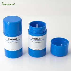 Stirene bianco eco friendly push up deodorante stick contenitore imballaggio push up packaging contenitore deodorante stick tube