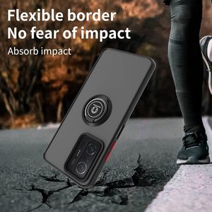 Mỏng TPU Nhựa Nhẫn Chủ Chân Đế Điện Thoại Di Động Trường Hợp Đối Với Oppo A5 Pro 5G <span class=keywords><strong>2025</strong></span> Khói Mờ Chống Sốc Cover Quay Lại - Product Image 5