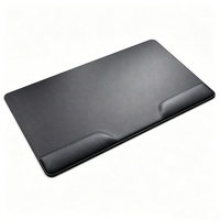 Tapis de bureau ergonomique double repose-poignets en cuir imperméable, grand tapis de souris et clavier antidérapant pour bureau
