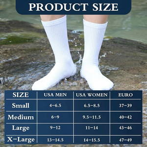 Chaussettes de Wudu blanches 100 % imperméables à membrane 3 couches pour la prière islamique, équipement technique moderne de randonnée en extérieur (type Khuffayn) - Product Image 3