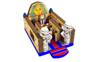 La nouvelle maison de rebond sautant de pyramide gonflable sur le thème des pharaons de la momie égyptienne sans toit pour les affaires de location