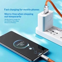 Kabel Data Type-C Tebal 120W Super Fast Charging Transfer Data 6A Pengisian Cepat Kompatibel untuk Ponsel