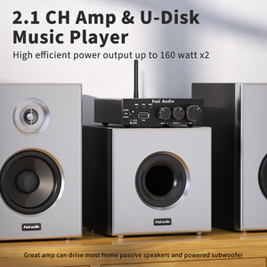 Fosi Audio BL20C 32V Alimentation Lecteur U-Disk 2.1 Récepteur Audio HiFi <span class=keywords><strong>Mini</strong></span> Amplificateur Audio Amplificateur Stéréo <span class=keywords><strong>Classe</strong></span> <span class=keywords><strong>D</strong></span> - Product Image 4