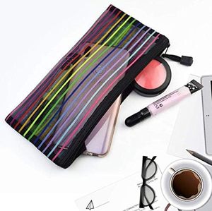 Durable and Reusable Custom Plastic Zip <b>File</b> Folders Home Travel Essentials Organizer Clear <b>File</b> Bag Vibrant Mesh Zipper Pouch - Product Image 3
