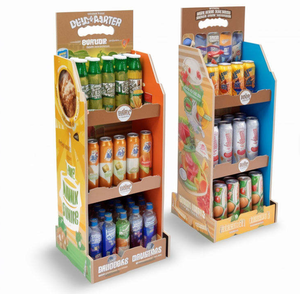 Exhibidor de Piso para Bebidas Embotelladas, Vino, Cerveza y Promoción de Bebidas, Exhibidores de Cartón Modernos - Product Image 3