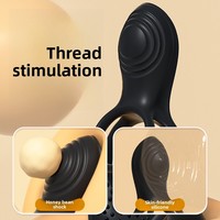 Doppelring Vibrierender Drahtloser Fernbedienungs-Resonanz-Vaginalring mit Real-Touch-Gefühl für Männer und Frauen zur Ejakulationsverzögerung