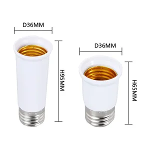5 pièces E27 à E27 rallonge de Base de lampe 65mm 95mm <span class=keywords><strong>convertisseur</strong></span> de support de lampe adaptateur de prise de lampe ignifuge pour <span class=keywords><strong>ampoule</strong></span> - Product Image 6