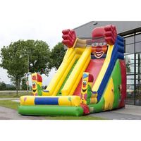 Toboggan gonflable à thème animaux sauvages de la jungle, toboggan gonflable commercial en PVC pour enfants, toboggan gonflable d'extérieur