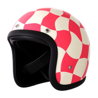 Casque de moto rétro 3/4 ouvert en fibre de verre, coque légère, style vintage, pour cruiser, équipement de motard, certifié 3C, vente en gros