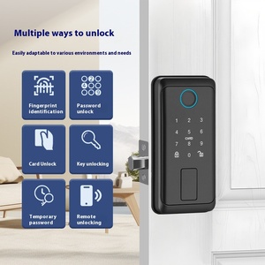 अमेरिकी शैली होम स्मार्ट लॉक के साथ फिंगरप्रिंट और पासवर्ड स्वचालित लकड़ी का दरवाजा लॉक अपार्टमेंट क्लाउड डेटा स्टोरेज विकल्प - Product Image 5