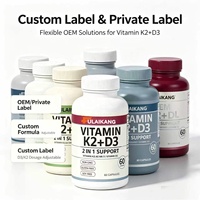 Capsules de supplément D3 K2 OEM, formule personnalisée sous marque privée, santé osseuse, certifié GMP, vente en gros de vitamines D3 K2