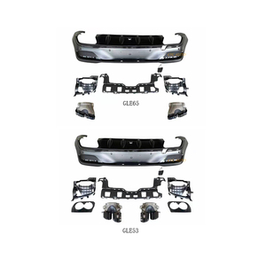 Diffuseur arrière de style GLE63 GLE53 avec embouts d'échappement pour <span class=keywords><strong>Mercedes</strong></span> Benz Classe <span class=keywords><strong>GLE</strong></span> W167 <span class=keywords><strong>AMG</strong></span> Coupé C167 2020 2021 <span class=keywords><strong>2022</strong></span>+ - Product Image 1
