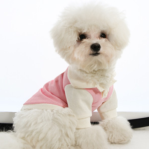 Camisa para perros con estampado de animales, estilo primavera-otoño, de poliéster azul y rosa, para gatos y perros pequeños - Product Image 4