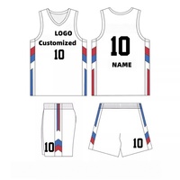 Ensemble de maillots de basket personnalisés avec nom et numéro, uniforme d'équipe en maille respirante pour hommes et femmes, impression par sublimation pour le jeu