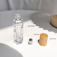 Flacons à bille de 10 ml avec couvercle en bambou ou bouchon électroplaqué or, flacons d'huile essentielle avec bille en acier, rechargeables pour parfum