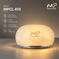 Lampe rechargeable en pierre d'albâtre naturelle, lampe de table sans fil RGB étanche et à intensité variable pour salle à manger de luxe et décoration intérieure