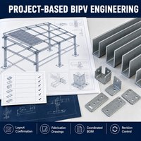 Support de Guidage d'Eau pour Toit Solaire à Gouttière et Tuyau de Descente Coordonnés, avec Cadre en U Revêtu de Zn-Mg-Al Personnalisé