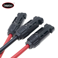 Connecteurs solaires en Y SOCARO ZSC1036 étanches IP67 rouge/noir, isolés en PVC, contacts en cuivre pur, 1 mâle 2 femelles, câble de 0,3 m